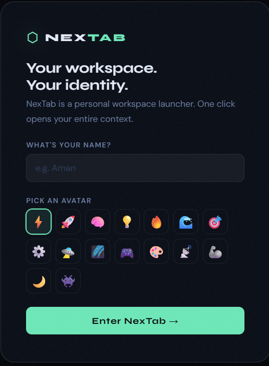 Welcome to NextTab